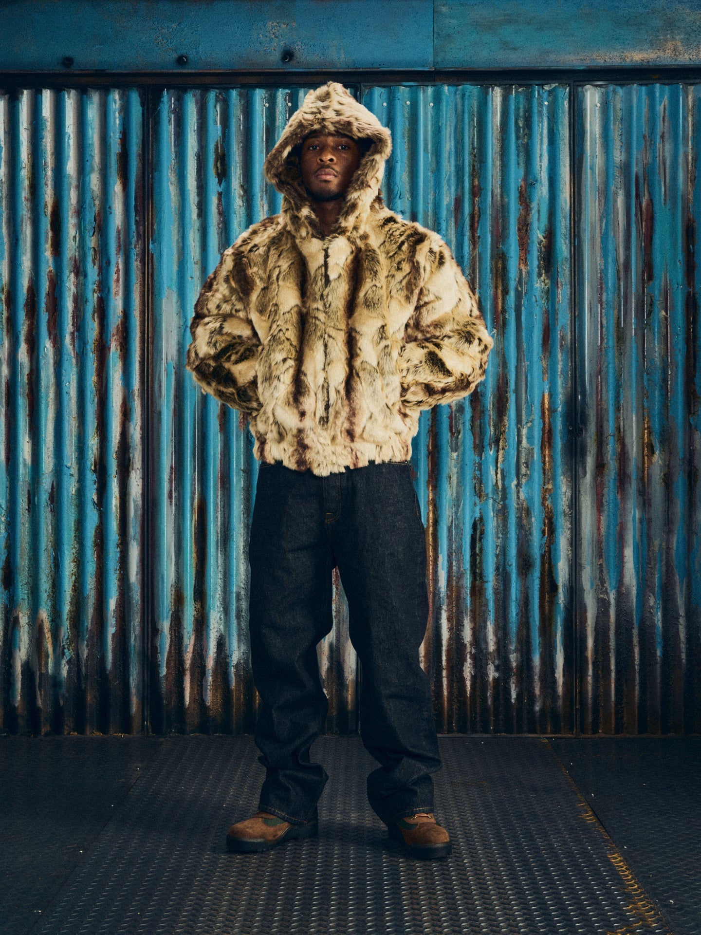 Corteiz PELT HOODED FUR JACKET