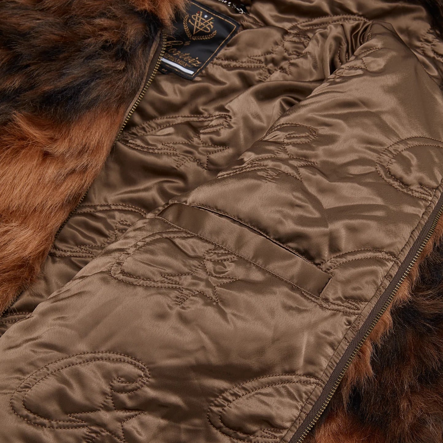 Corteiz DIAMOND HOODED FUR JACKET