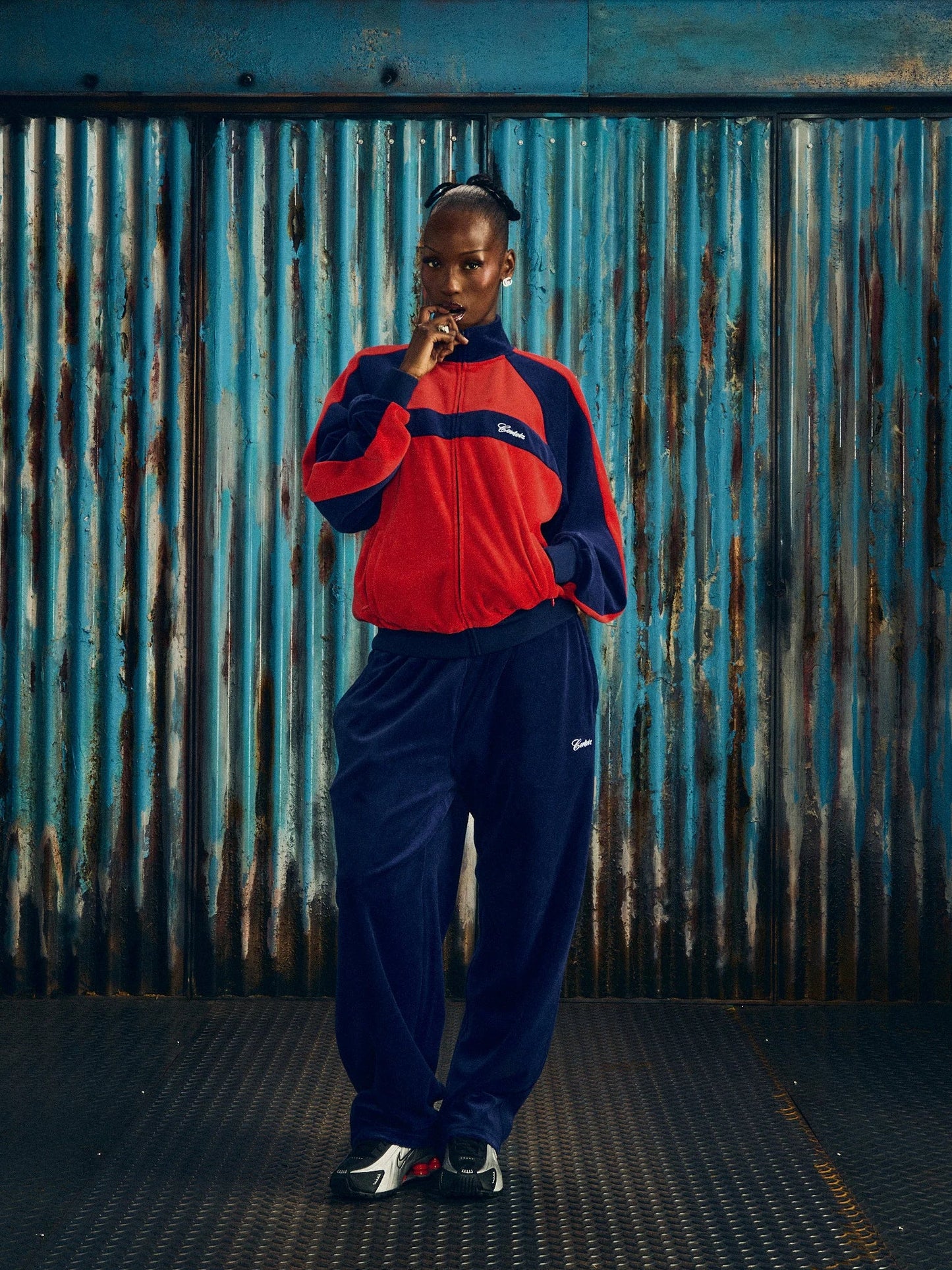 Corteiz PISTA VELOUR TRACK JACKET