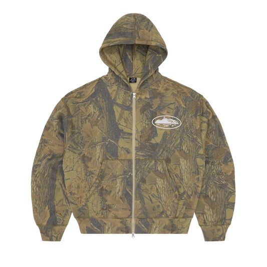 Cortiez ISLAND PUFF PRINT ZIP HOODIE [FOREST CAMO]