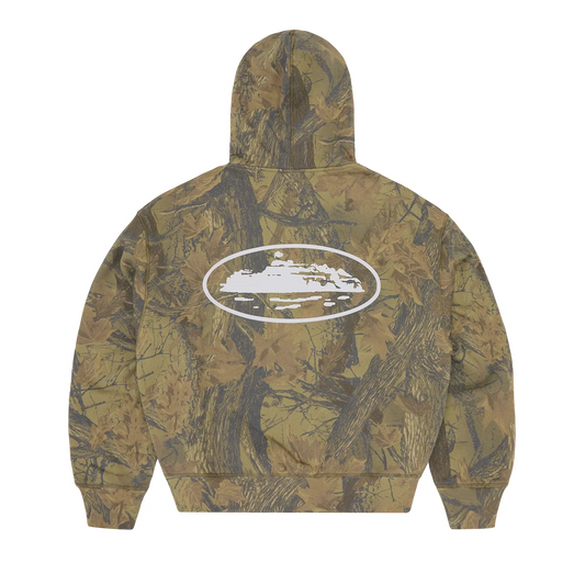 Cortiez ISLAND PUFF PRINT ZIP HOODIE [FOREST CAMO]